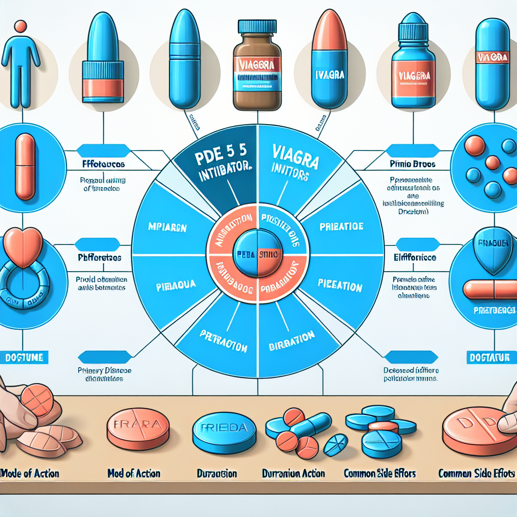 Analyse comparative du Viagra et d'autres inhibiteurs de la PDE 5