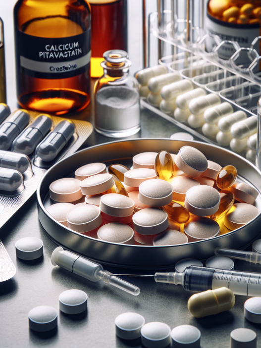 Compatibilité de la pitavastatine calcique avec les compléments alimentaires à base de créatine